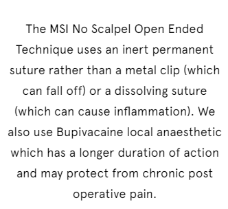 About the MSI no scalpel vasectomy technique