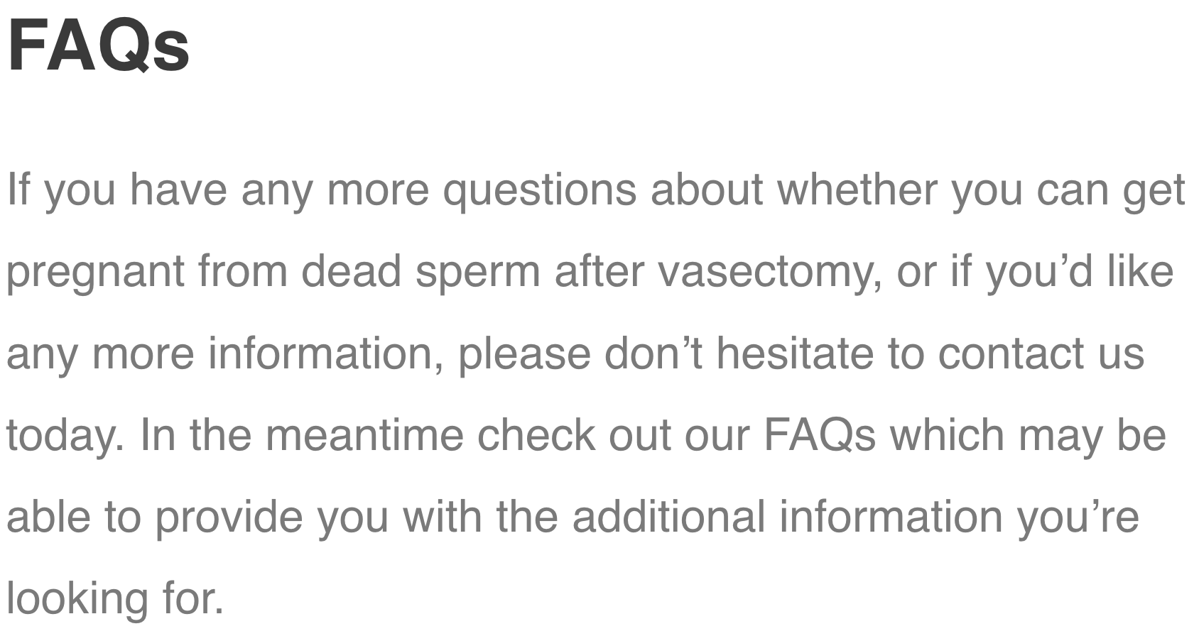 FAQs blog text