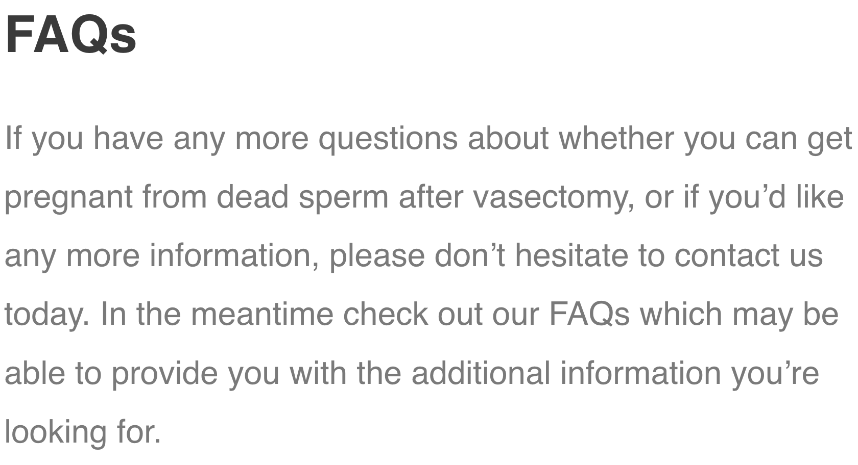 FAQs blog text